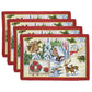 Homvare Table Placemats, Holiday Dinner, Parties, Home Décor, Woven Tapestry 13”X19”-Set of 4