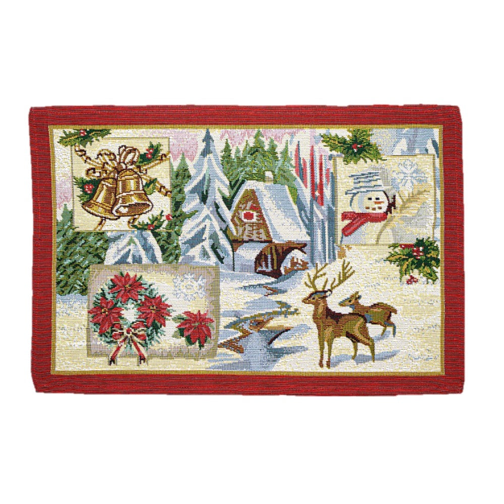 Homvare Table Placemats, Holiday Dinner, Parties, Home Décor, Woven Tapestry 13”X19”-Set of 4