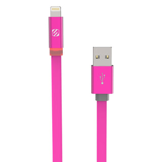 SCOSCHE FlatOut LED 3' Charge & Sync Cable with LED Indicator for Lightning devices