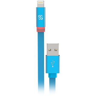 SCOSCHE FlatOut LED 3' Charge & Sync Cable with LED Indicator for Lightning devices