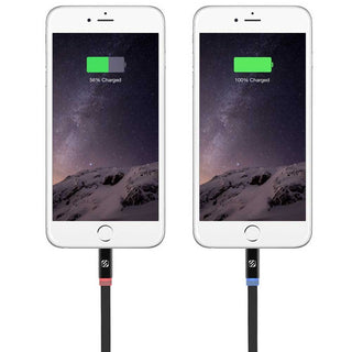 SCOSCHE FlatOut LED 3' Charge & Sync Cable with LED Indicator for Lightning devices