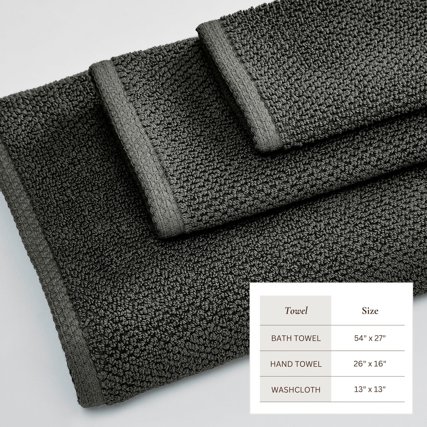 Cotton Textured Bath Towel Set - Acacia Collection