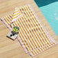Oversized Striped Border Cabana Beach Towel - Santa Cruz