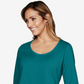 Karen Scott Women's Plus Size Cotton Scoop-Neck Top Teal Size XX-Large