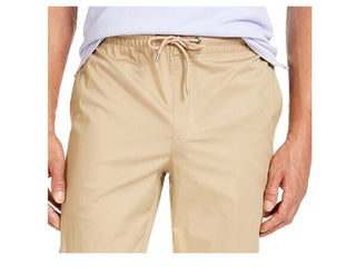 Alfani Men's Drawstring Pants Sand Suede Size X-Large
