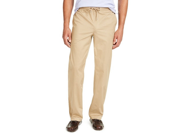 Alfani Men's Drawstring Pants Sand Suede Size X-Large