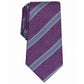 Tasso Elba Men's Stripe Silk Tie  Purple Size Regular