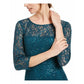 Sl Fashions Women's Sequin Lace Dress Green Size 8