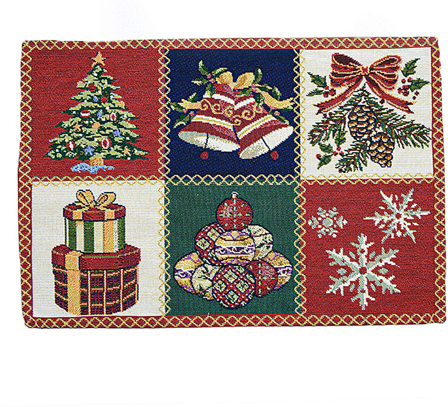 Homvare Table Placemats, Holiday Dinner, Parties, Home Décor, Woven Tapestry 13”X19”-Set of 4