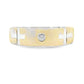 .02ct Mens Ring Wedding Band Sterling Silver 14KT Gold