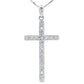 .25ct Diamond Cross Religious Pendant 14KT White Gold