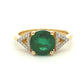 2.12ct Emerald Diamond Ring 14KT Yellow Gold