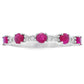 .70ct Ruby Diamond Wedding Band Ring 10KT White Gold