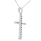 .30ct Diamond Cross Religious Pendant 14KT White Gold