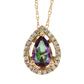 Treated Topaz Diamond Fashion Pendants 14KT Rose Gold