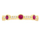 .46ct Ruby Diamond stackable band set 14KT Yellow Gold