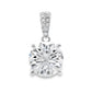 3.00ct Moissanite Pendant Sterling Silver