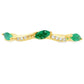 Emerald Diamond stackable band set 14KT Yellow Gold