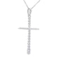 .21ct Diamond Cross Religious Pendant 14KT White Gold