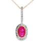 .61ct Ruby Diamond Fashion Pendants 10KT Yellow Gold