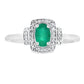 .45ct Emerald Diamond Ring 10KT White Gold