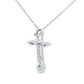 .16ct Diamond Cross Religious Pendant 14KT White Gold