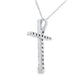 .19ct Diamond Cross Religious Pendant 14KT White Gold