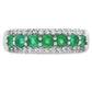 White Topaz 3 Stone Ring Sterling Silver