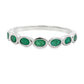 .74ct Emerald Fashion band rings 14KT White Gold