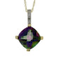 Treated Topaz Diamond Fashion Pendants 10KT Yellow Gold