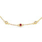 .25ct Ruby Diamond Bracelet 14KT Yellow Gold