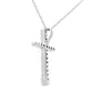 .13ct Diamond Cross Religious Pendant 14KT White Gold