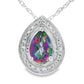 Mystic Fire Topaz Fashion Pendants 10KT White Gold