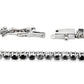 2.27ct Black Diamond Tennis Bracelet Sterling Silver