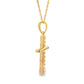 .13ct Diamond Cross Religious Pendant 14KT Yellow Gold