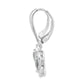 .81ct Quartz Diamond Dangle Earrings 10KT White Gold