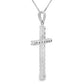 .25ct Diamond Cross Religious Pendant 14KT White Gold