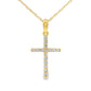 .11ct Diamond Cross Religious Pendant 14KT Yellow Gold