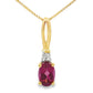 Rhodolite Garnet Fashion Pendants 10KT Yellow Gold