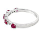 .70ct Ruby Diamond Wedding Band Ring 10KT White Gold
