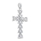Moissanite Cross Religious Pendant Sterling Silver