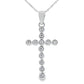 .12ct Diamond Cross Religious Pendant 14KT White Gold