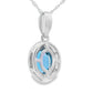 London Blue Topaz Fashion Pendants 10KT White Gold