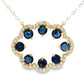 Sapphire Diamond Fashion Pendants 14KT Yellow Gold