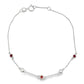 .25ct Ruby Diamond Bracelet 14KT White Gold