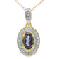 Mystic Fire Topaz Fashion Pendants 10KT Yellow Gold