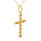 .31ct Diamond Cross Religious Pendant 14KT Yellow Gold