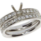 Diamond Semi Mount Engagement Ring 14KT White Gold