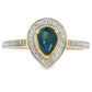 .54ct Sapphire Diamond Ring 10KT Yellow Gold