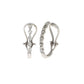 1.00ct Diamond Hoop Earrings 14KT White Gold